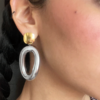 Aretes dorado con plata