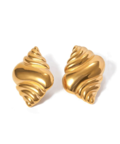 Aretes dorados acero inoxidable