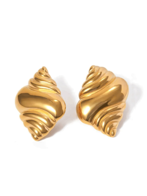 Aretes dorados acero inoxidable