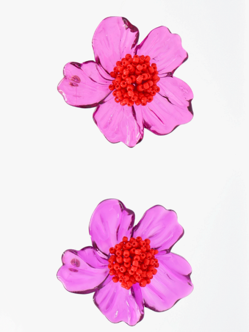 Aretes Eva - Fine Dresser Flor Purpura