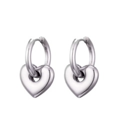 Aretes huggie Love • silver FineDresser