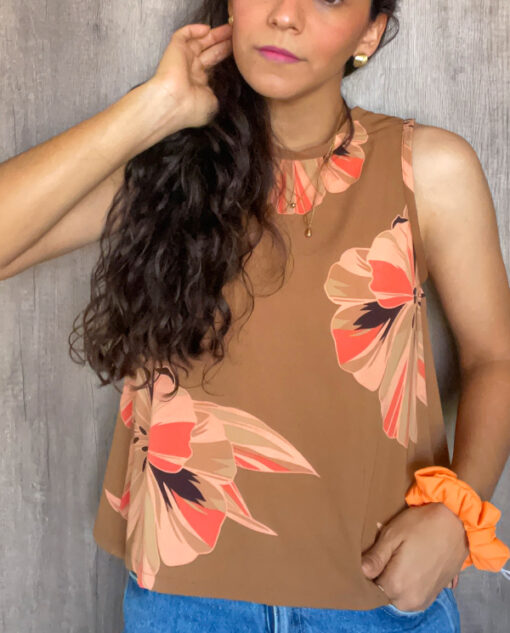 Blusa AnaPao- estampado de flores