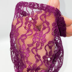Fake Cuffs Purpura con perlitas
