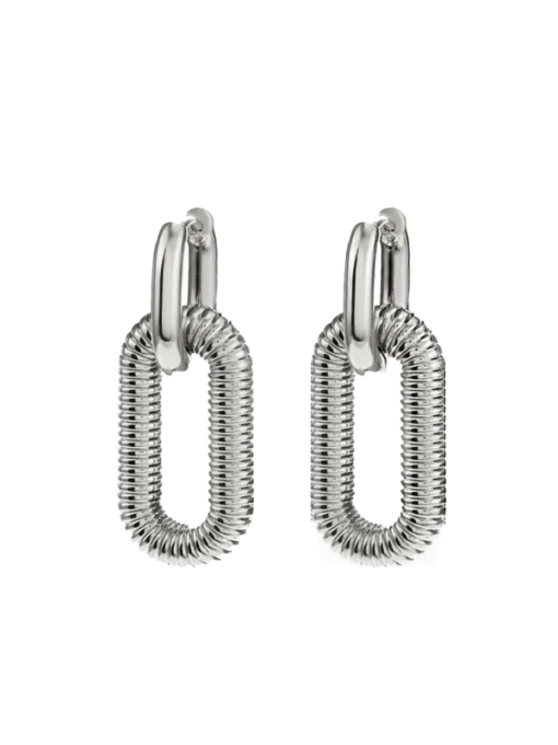 Leona earrings acero inoxidable Plata