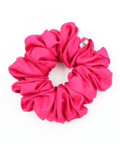 Scrunchie Bugambilia en color rosa vibrante