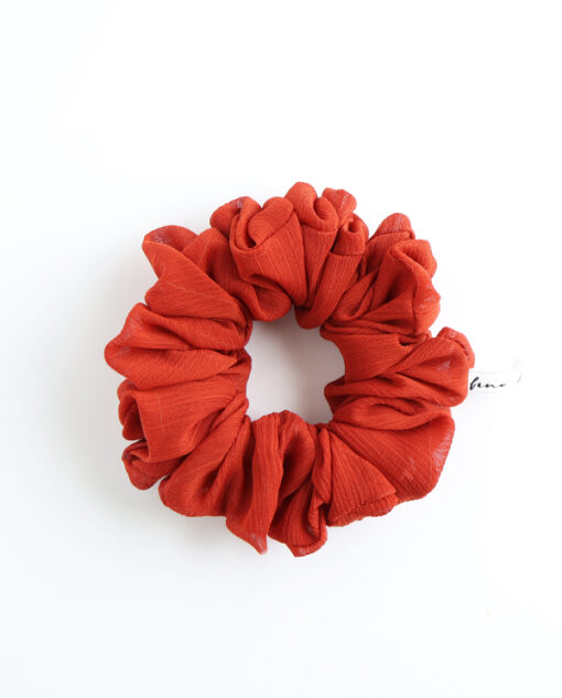 Scrunchie color ladrillo