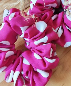 Scrunchie Polkadot pink - Fine Dresser