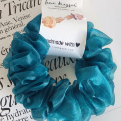 Scrunchie turquesa organza - Fine Dresser