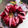 Scrunchie rosa con rojo